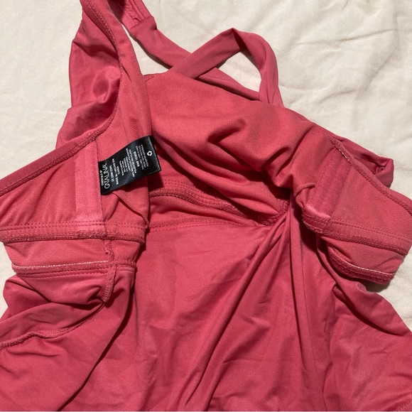 Catalina Coral Swim Top with Criss-Cross Straps | Size 2X (20W-22W) - Picture 8 of 8